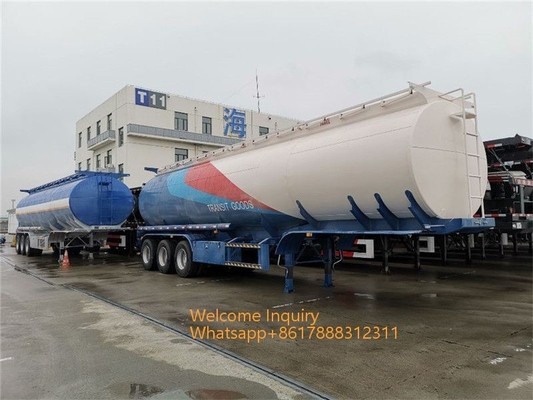 40000 - 60000 Liter Tangki Bahan Bakar Semi Trailer 3 Gandar Untuk Transportasi Minyak Diesel