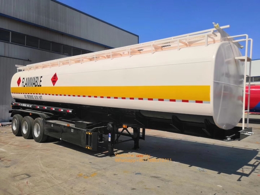 40000 - 60000 Liter Tangki Bahan Bakar Semi Trailer 3 Gandar Untuk Transportasi Minyak Diesel