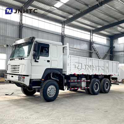 HOWO 371HP 6X6 4x4 Drive Truk Kargo Plat Kolom Dropside Gate