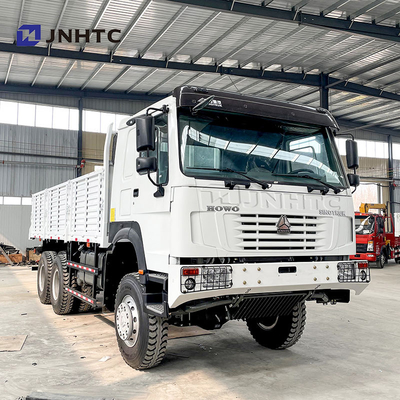 HOWO 371HP 6X6 4x4 Drive Truk Kargo Plat Kolom Dropside Gate