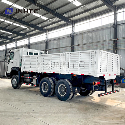 HOWO 371HP 6X6 4x4 Drive Truk Kargo Plat Kolom Dropside Gate