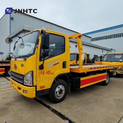 FAW Flatbed Wrecker 4 * 2 3ton 5 Ton 160HP Road Recovery Wrecker Truk Harga yang baik