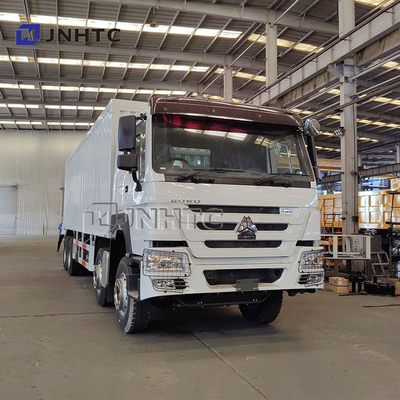 25Ton Howo Truk 8*4 Van Truk Diesel Transmisi manual Kontainer tebal Kotak Truk kargo