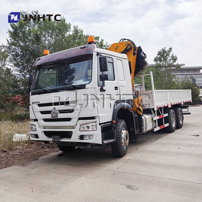 HOWO 6x4 400HP Truk Kargo Crane Truk Truk Truk Dipasang Dengan Crane 14T ke Afrika