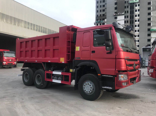 Red Howo 7 Sinotruk Howo 6x4 Dump Truck 10 roda 20M3 40T