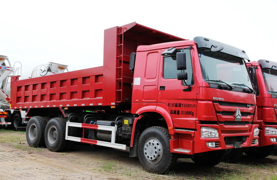 ZZ3317N3647B 12 Yard Three Axles Heavy Duty Dump Truck Untuk Pembangunan Jalan
