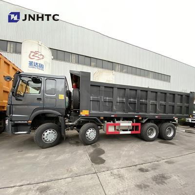 Truk Dump Tugas Berat Hitam 12 Roda 420hp Sinotruk Tipper Truck Model Baru